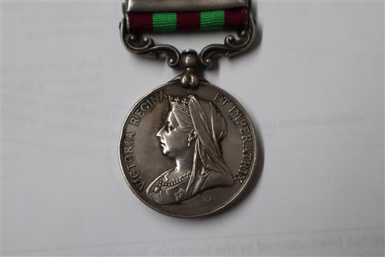 Two India General Service 1895-1902 medals with Relief of Chitral clasps to;